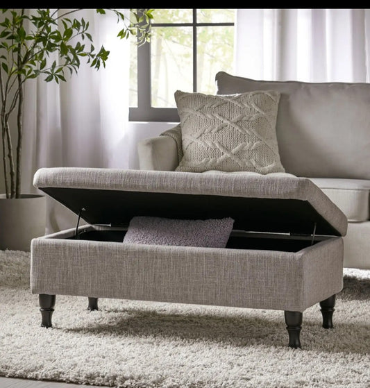 Stuffed ottoman storage bed